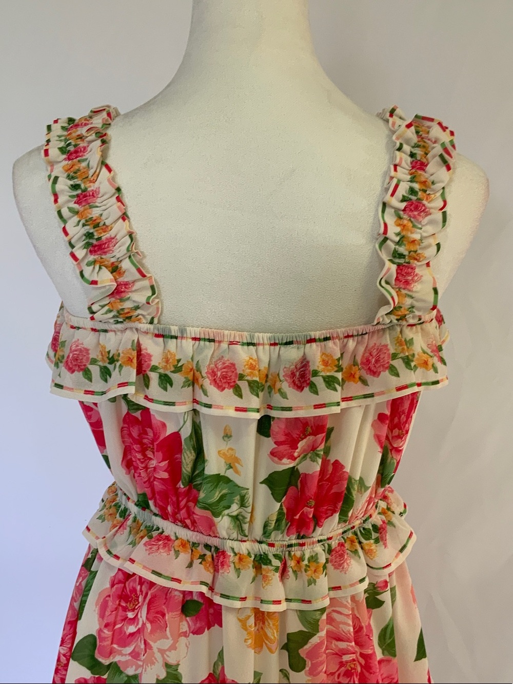 Baltic Born Cream Maxi Dress with Pink & Green Floral Print - Picture 6 of 6